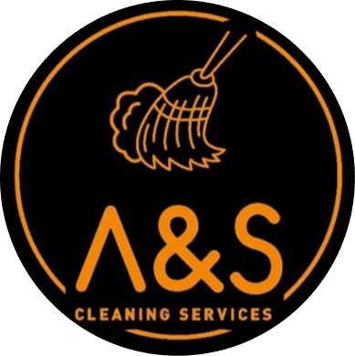 A&S Cleaning Services logo with mop