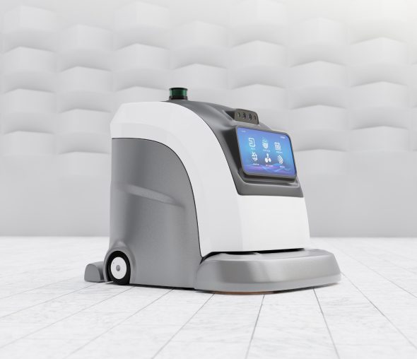 Modern cleaning robot with display
